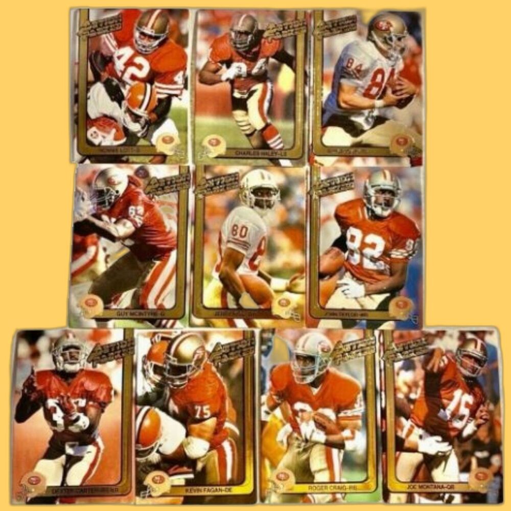 1991 Action packed San Francisco 49ers 10 card Set- Montana, Rice, Craig, Lott